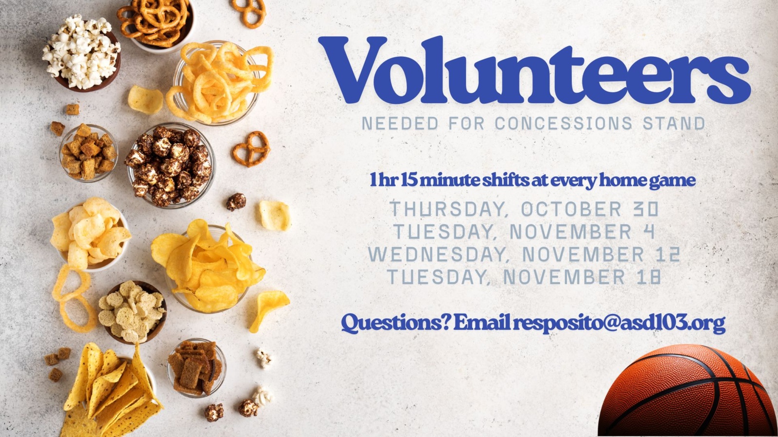 concessions volunteers