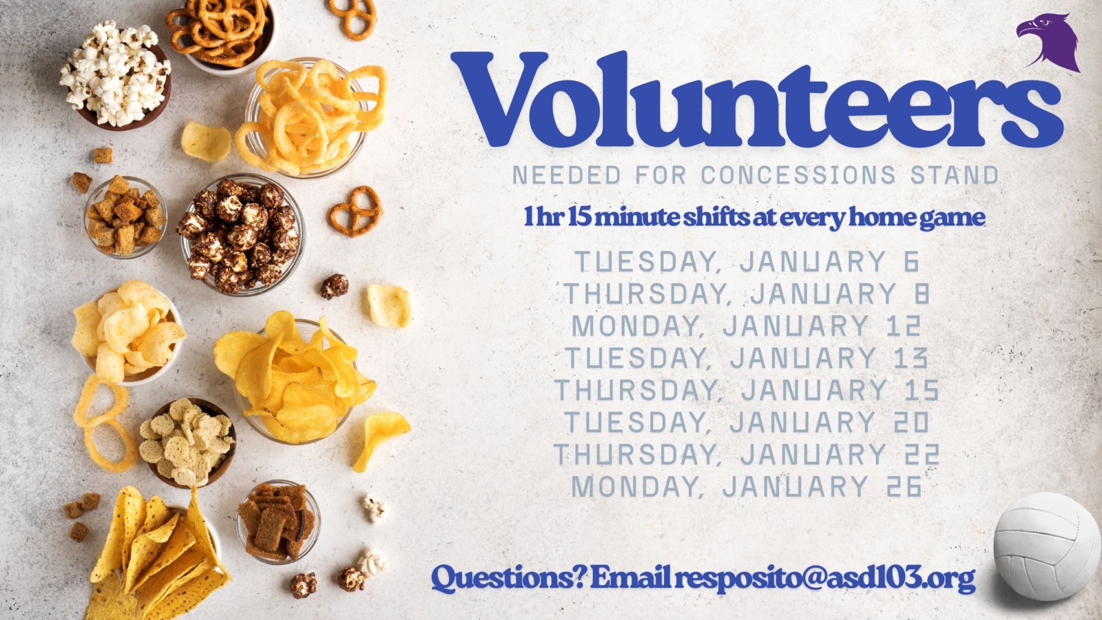 volunteer dates