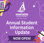 REQUIRED Annual Student Information Update Now Open